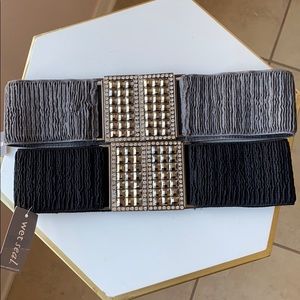 NWT Banded Bling Belts 2 for 1